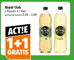  royal club frisdrank 1 2 flessen liter actieprijs lemon 
