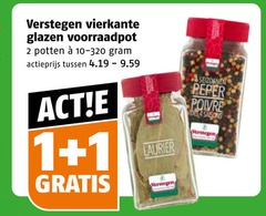  verstegen kruiden 1 2 4 9 vierkante glazen voorraadpot potten actieprijs laurier seizoenen peper poivre des 