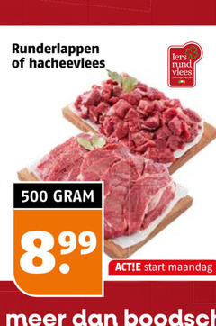  runderlappen hacheevlees 500 rund vlees start maandag 