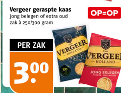  vergeer geraspte kaas 300 jong belegen oud zak 250 holland far tendre mature 