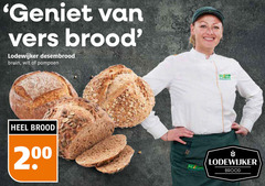  brood 200 vers lodewijker desembrood bruin wit pompoen 