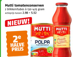  mutti tomatenblokjes 2 100 tomatenconserven blikken tubes actieprijs 2e halve parma fijne 