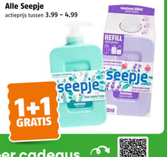  seepje handzeep 1 actieprijs 3.99 ds hardop cadeaus 