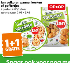  jan poffertjes pannenkoeken 1 2 volkoren pakken 8 30 stuks actieprijs 30x 