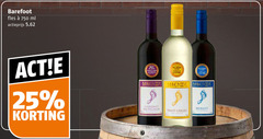  barefoot witte wijn rode 25 750 fles ml actieprijs pest cabernet sauvignon merlot pinot grigio 