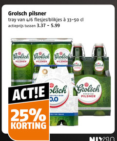  grolsch blikjes bier 16 25 pilsner tray 4 6 actieprijs 5.99 dommelsch free premium nix18 