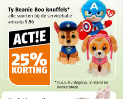  ty beanie boo pluche en knuffels 25 soorten actieprijs m.u.v hurdegaryp vlieland 