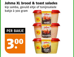  johma salade 300 xl brood toast salades kip samba gevuld eitje tonijnsalade bakje tonijn 3 
