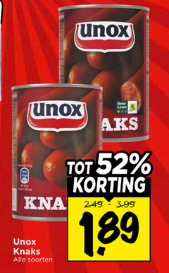  unox knakworsten knaks soorten leven 3.99 