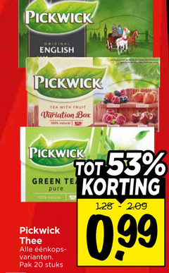  pickwick thee 20 original english tea with fruit box 00 green pak stuks 99 