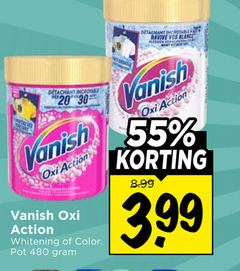  vanish vlekkenverwijderaar 20 30 55 vos detachant action whitening color pot 3.99 