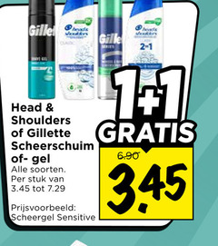  head and shoulders gillette scheerschuim shampoo scheergel 1 gilles gel soorten stuk sensitive heads 