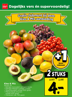  avocado citroenen druiven 2 500 750 dagelijks vers clubmunt mix aanbieding eetrijpe schaal stuks snacktomaten pitloze rode 1 