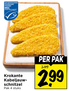 klik op dit plaatje voor een vergroting en voor vergelijkbare aanbiedingen gerelateerd aan
4 gecertificeerd duurzame visserij www.msc.org nl krokante kabeljauw schnitzel pak stuks 3.99 4 gecertificeerd duurzame visserij www.msc.org nl krokante kabeljauw schnitzel pak stuks 3.99