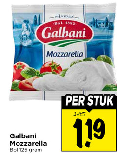 galbani mozzarella bol stuk 