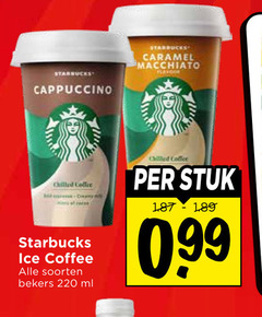  starbucks ijskoffie cappuccino caramel macchiato chilled coffee ice soorten bekers ml stuk 