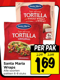  santa maria tortilla super whole wheat original wraps soorten pakken stuks 6x pak 