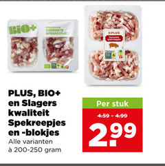  spekreepjes bio biologische gerookte slagers blokjes stuk 