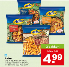  aviko patat aardappelproducten 2 750 aardappelschotel griekse stijl courgette paprika zwitserse kaas ui ge grip dip friet huis churros zakken hollandse smulfriet 4 99 