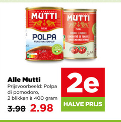  mutti tomatenblokjes 2 100 400 solo pomodori parma fijne double dubbel concentre tomates pomodoro blikken 2e halve 