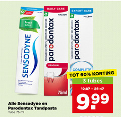  paradontax sensodyne tandpasta 1 3 60 gevoeligheid improved daily care fresh mint tandartsen tandvlees expert des parodontax original 24 7 bescherming tanden gezond tube ml 75ml tubes 