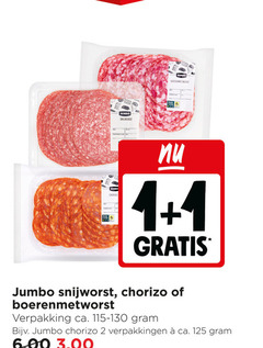  snijworst chorizo boerenmetworst 1 2 jumbo beter ca. 