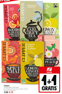  clipper thee 1 2 20 gb bio natural fair smooth fresh delicate fragrant zing fairtrade rooibos orang organic infusion plastic free bags earl grey tea lemon ginger pangalicious light fruity spicy chai cinnamon black pepper peach doosjes stuks zakjes 