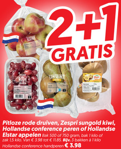  elstar appelen peren kiwi druiven 1 2 3 80 500 750 pitloze rode klasse bed conference friszoet land san oorsprong gold zeeland sort zespri sungold hollandse bak kilo zak 5 bakken handperen 