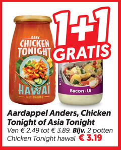 klik op dit plaatje voor een vergroting en voor vergelijkbare aanbiedingen gerelateerd aan
roerbaksaus 1 2 easy chicken tonight hawaii ananas bacon ui aardappel asia potten roerbaksaus 1 2 easy chicken tonight hawaii ananas bacon ui aardappel asia potten