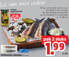  hollandse nieuwe 2 5 1948 vis visboer familie kesbeke amsterdamse augurken plakjes zoet zuur augurkenplakjes pot stuk uitjes wit puntje tip haring minuten ademen gecertificeerd duurzame visserij www.msc.org nl pak stuks 