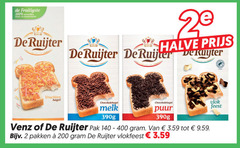  de ruijter boterhamvlokken hagelslag 2 100 140 200 400 kleur smaakstoffen halve deruijter vruchten hagel chocoladehagel melk 390g puur venz pak pakken vlokfeest vlok feest 