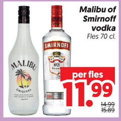  smirnoff malibu likeur wodka 1864 original and coconut flavour liqueur vodka fles 
