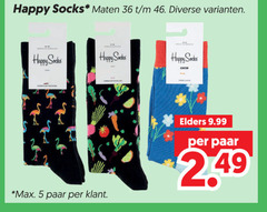  herensokken damessokken 5 36 happy socks maten paar elders 