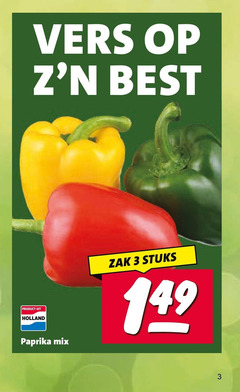  paprika 3 vers best holland mix zak stuks 