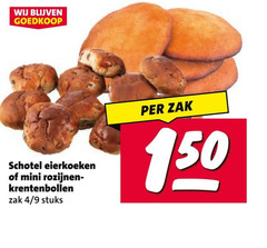  eierkoeken krentenbollen 150 schotel mini rozijnen zak 4 9 stuks 