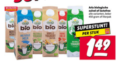  arla yoghurt zuivel melk 10 450 aria bio halfvolle vanille halfvol lacto biologische lactofree beker stuk 