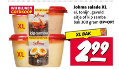  johma salade 10 300 xl kip samba ei tonijn gevuld eitje bak 