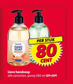  handzeep 80 500 stuk hand soap cent pomp ml 
