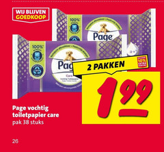  page vochtig toiletpapier 2 10 26 100 care pak stuks pakken 