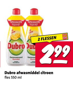  dubro afwasmiddel 2 10 super vet du geconcentreerd geconcentreerde flessen citroen fles ml 
