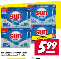  sun vaatwasmiddel 1 2 10 19 100 improved formula protects your pas effective eco short save water energy all with naturally 00 scart vaatwas tabletten normal lemon pak stuks 5.99 