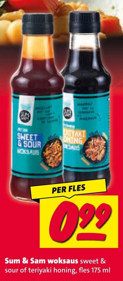  sum and sam woksaus nat sweet sour mtv koning fles teriyaki honing ml 