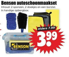  microvezeldoekjes 2 benson inhoud sponzen doekjes borstel opbergbox tools elders 3.99 