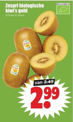  kiwi 4 zespri biologische gold schaal stuks biologisch esprit 
