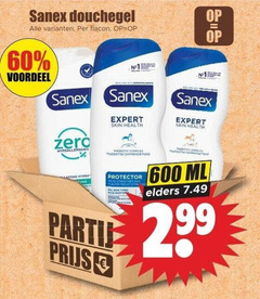 klik op dit plaatje voor een vergroting en voor vergelijkbare aanbiedingen gerelateerd aan
sanex douchegel 60 600 flacon voordeel zero expert skin health protector helps all types party ml elders sanex douchegel 60 600 flacon voordeel zero expert skin health protector helps all types party ml elders