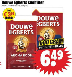  douwe egberts koffie 500 snelfilter aroma rood pak meester joure evenwichtig rond snelfiltermaling 