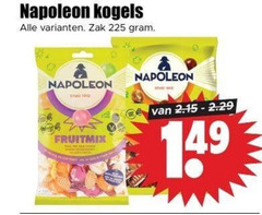  napoleon snoep 225 kogels zak fruitmix 