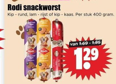  hondenvoer 400 snackworst kip rund lam rijst kaas stuk 
