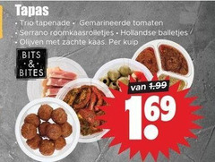  tapas trio tapenade gemarineerde tomaten serrano hollandse balletjes olijven zachte kaas kuip bits bites 