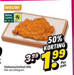  varkensschnitzel 50 250 beter leven dieren bescherming xxl pak 